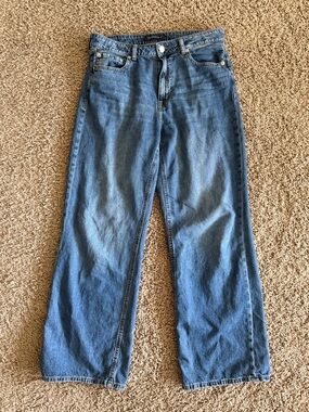 Aeropostale Women's Wide-Leg Blue Jeans
